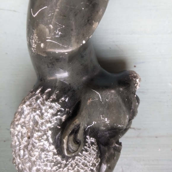 African Soapstone Male Bust Carved Sculpture - Picture 11 of 16